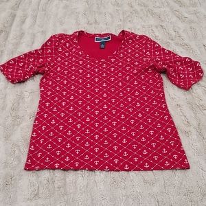 EUC Karen Scott Anchor Tshirt Top